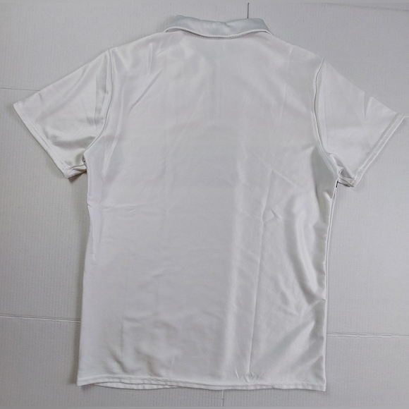 Rainbow Shirt Mens Medium White Short Sleeve 1/4 Zip Collar - Picture 2 of 5